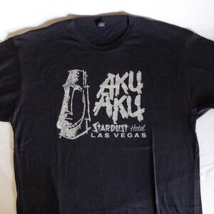 NEW VINTAGE STYLE MENS AKU AKU TIKI BAR STARDUST LAS VEGAS T SHIRT LARGE